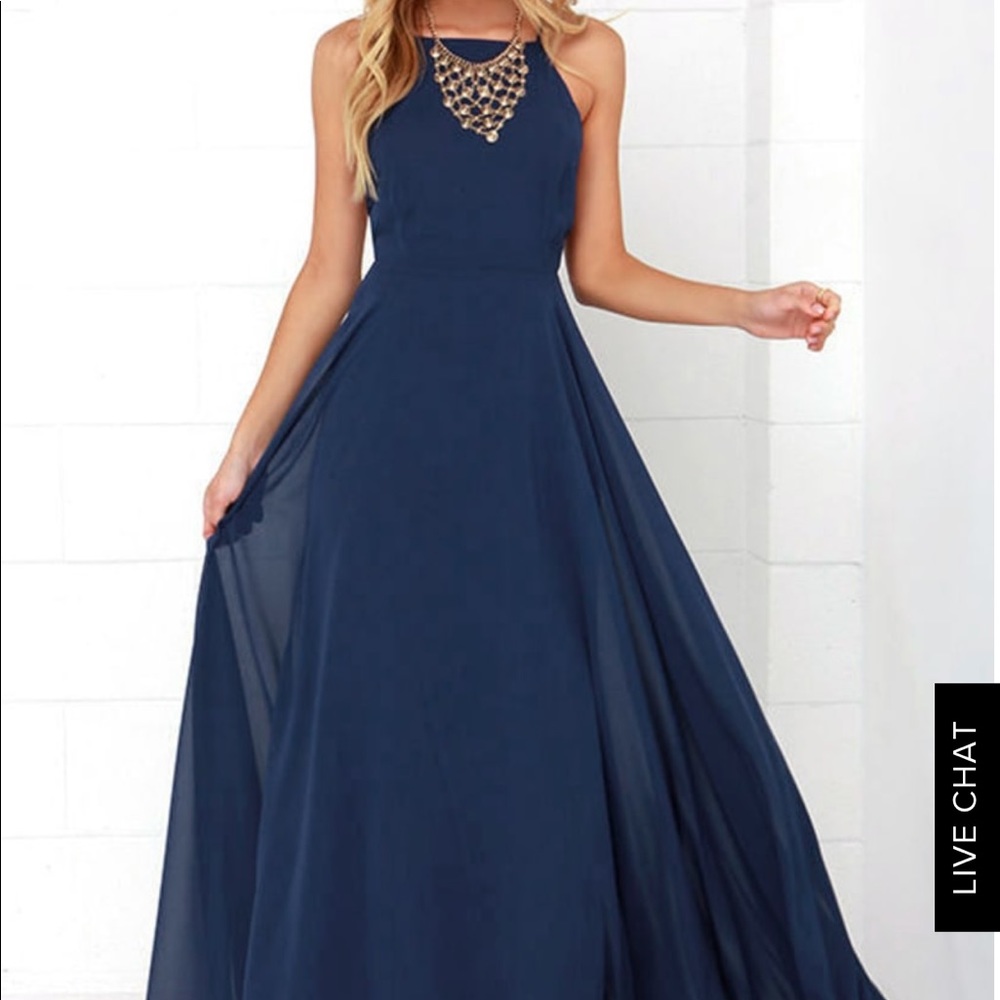 Lulu’s navy maxi dress